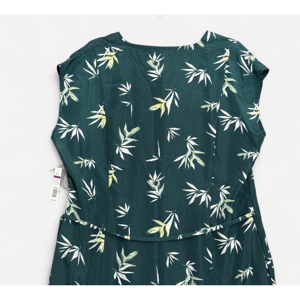 Limited P XL Tropical Palm Lead Dress Midi Boho Vacation Summer Coastal Resort - Picture 9 of 9